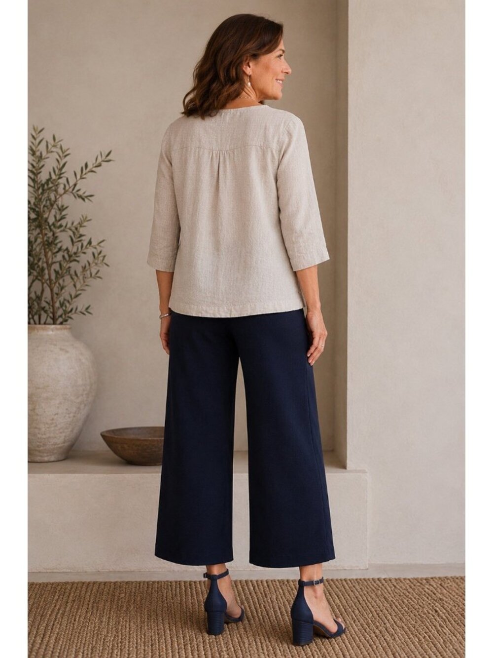 J Jill Wearever Collection Pant Sz XLP XL Petite Black Full Leg Cropped Pull On - Picture 5 of 9